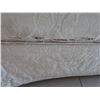 Image 28 : Qty 2 White Curved 3-Seat Upholstered Sofa Sections w/ Back & Throw Cushions 105"L x 21" x 32"H