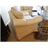 Image 9 : Qty 2 White Curved 3-Seat Upholstered Sofa Sections w/ Back & Throw Cushions 105"L x 21" x 32"H