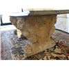 Image 3 : Vintage Italian Pietra Dura Marble-Top Table on Carved European Stone Base 56" x 23" x 18"H
