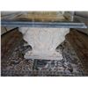 Image 4 : Vintage Italian Pietra Dura Marble-Top Table on Carved European Stone Base 56" x 23" x 18"H