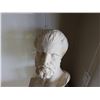 Image 8 : Contemporary Cast Marble Head of a Bearded Male Figure 26"H on Pedestal Stand 18" x 18" x 36"