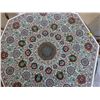 Image 11 : Baroque Revival Style Table w/ Sculptured Winged Figures Base & Floral Top 38" Dia, 33"H
