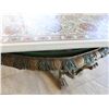 Image 13 : Baroque Revival Style Table w/ Sculptured Winged Figures Base & Floral Top 38" Dia, 33"H