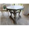 Image 4 : Baroque Revival Style Table w/ Sculptured Winged Figures Base & Floral Top 38" Dia, 33"H