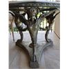 Image 7 : Baroque Revival Style Table w/ Sculptured Winged Figures Base & Floral Top 38" Dia, 33"H