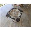 Image 10 : Round Table w/ Removable Floral Stone Top  27" Dia, 22"H & Column Pedestal Base 16" x 16" x 22"H
