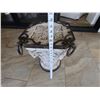 Image 15 : Round Table w/ Removable Floral Stone Top  27" Dia, 22"H & Column Pedestal Base 16" x 16" x 22"H