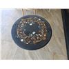 Image 3 : Round Table w/ Removable Floral Stone Top  27" Dia, 22"H & Column Pedestal Base 16" x 16" x 22"H