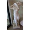 Image 1 : Italian Large White Marble Carved Female Sculpture 19" x 17" x 67"H (Very Heavy)