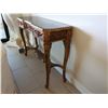 Image 8 : French Rococo-Style Carved & Gilded Wood Console Table w/ Stone Top 14" x 13" x 34"H