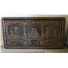 Image 1 : Egyptian-Style Rectangular Copper Relief Plaque Depicting a Tripartite Scene w/ Hammered Hieroglyphs