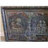 Image 3 : Egyptian-Style Rectangular Copper Relief Plaque Depicting a Tripartite Scene w/ Hammered Hieroglyphs