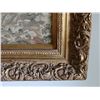Image 2 : Vintage European Tapestry Depicting a Two-Story Stone Mill House in Gilt Frame 35" x 23"