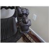 Image 12 : Vintage Chinese Dark Hardwood Carved Throne-Style Chair w/ Curved Slatted Seat, Owl & Dragon Motif 2