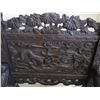 Image 7 : Vintage Chinese Dark Hardwood Carved Throne-Style Chair w/ Curved Slatted Seat, Owl & Dragon Motif 2