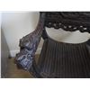 Image 9 : Vintage Chinese Dark Hardwood Carved Throne-Style Chair w/ Curved Slatted Seat, Owl & Dragon Motif 2