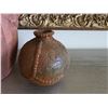 Image 2 : Qty 2 Ceramic Urns: Geometric & Leaf Design, Misc Sizes