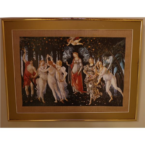 Ars Martos Reproduction Art Primavera (Spring) Fresco, Framed 24" x 19"