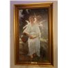 Image 1 : Whisperings of Love Giclee Print Reproduction by William-Adolphe Bouguereau, Framed 18" x 28"