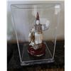 Image 1 : Asian Male Figurine in Display Case 8" x 8" x 13"H