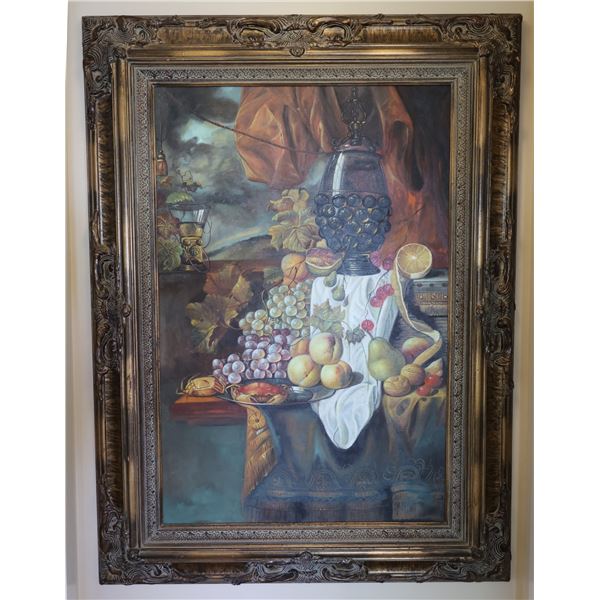Contemporary Still Life Oil Painting on Canvas, Framed 36" x 46"