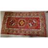 Image 1 : Large Geometric Design Area Rug w/ Fringe 81" x 43"