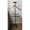 Image 1 : Vintage Brass & Wood Valet Butler Stand 48"H
