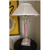 Image 2 : Qty 2 Lamps w/ Marble Base & Column, Crystals & Shade 27"H