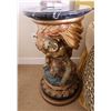 Image 2 : Qty 2 Pedestal Display Stands w/ Cherub Bases & Marble Tops 16" x 32"