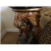 Image 8 : Qty 2 Pedestal Display Stands w/ Cherub Bases & Marble Tops 16" x 32"