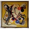 Image 1 : Israeli Large Abstract Tapestry by Aviva Margalit, Framed 70" x 72"