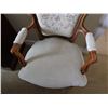 Image 3 : Carved French-Style Open Armchair w/ Cabriole Legs & Tapestry Floral Fabric 22" x 18" x 38"H