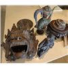 Image 1 : Misc Metal Décor: Balinese Mask, Teapot, Figurines, Trinket Box, etc Misc Sizes