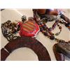 Image 10 : Misc Décor:  Woven Wall Hanging, Beaded Canteen, etc Misc Sizes