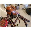 Image 11 : Misc Décor:  Woven Wall Hanging, Beaded Canteen, etc Misc Sizes