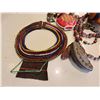 Image 2 : Misc Décor:  Woven Wall Hanging, Beaded Canteen, etc Misc Sizes