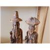Image 2 : Qty 2 Asian Carved Wooden Figures Approx. 10"H