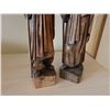 Image 3 : Qty 2 Asian Carved Wooden Figures Approx. 10"H