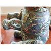 Image 10 : Qty 2 Contemporary Chinese Cloisonné Enamel Seated Elephant Lidded Boxes/Bookends 12"H