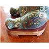 Image 9 : Qty 2 Contemporary Chinese Cloisonné Enamel Seated Elephant Lidded Boxes/Bookends 12"H