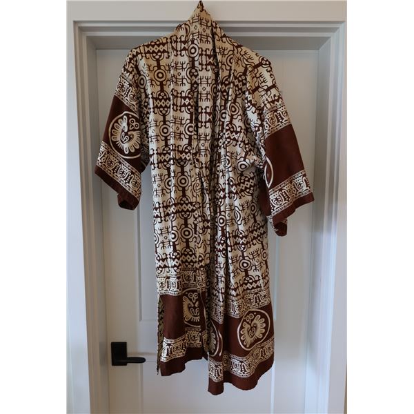 Men's Hand Made Batik Robe, Pure Cotton