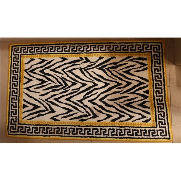 Contemporary Italian Designer Bath Mat w/ Zebra Motif, by Versace 50" x 30"