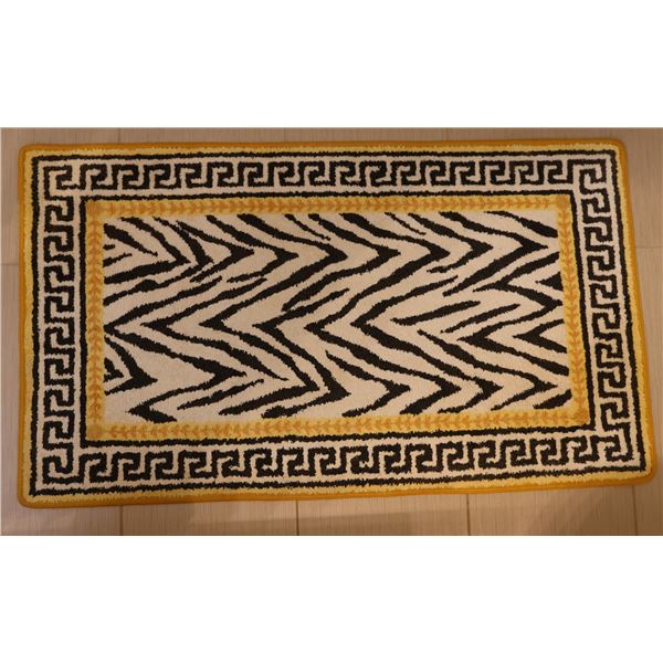 Contemporary Italian Designer Bath Mat w/ Zebra Motif, by Versace 44" x 26"