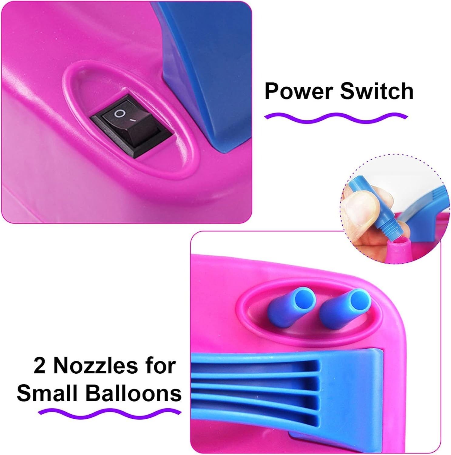 Gonfleur électrique à Ballons – Double Buse – Portable – Modèle DD861