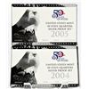 Image 1 : U.S. 2004 & 2005 50 States Quarters Silver Proof Sets