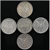 Image 2 : Lot of (5) Morgan Dollars Mixed Dates