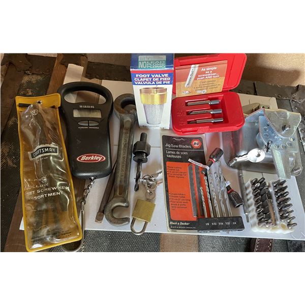 Assorted tool box items