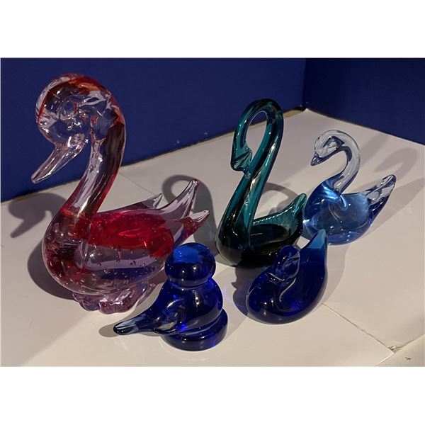 Hand blown glass birds