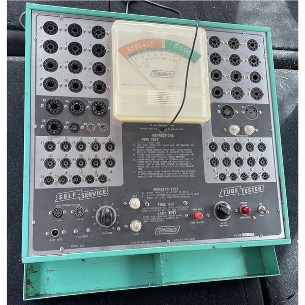 Vintage tube tester and tubes. Refurbished. Works great.