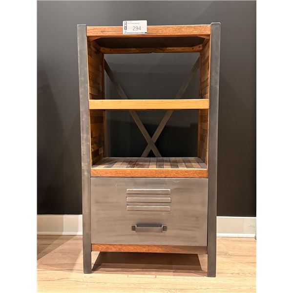 RANGEMENT EN BOIS ET MÉTAL 24"x16"x43"
